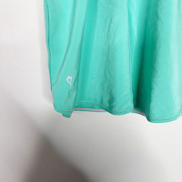 Ivivva by Lululemon Girls 12 Teal Green Split Back Keyhole Racerback Tank Scoop - Picture 6 of 7